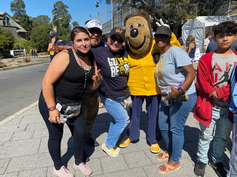 Group with mascot
